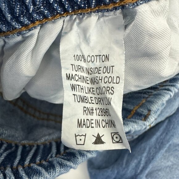 Indigo Rein Pull On Elastic Waist Drawstring Wide Leg Women's size 5 Blue Jeans - Picture 4 of 5